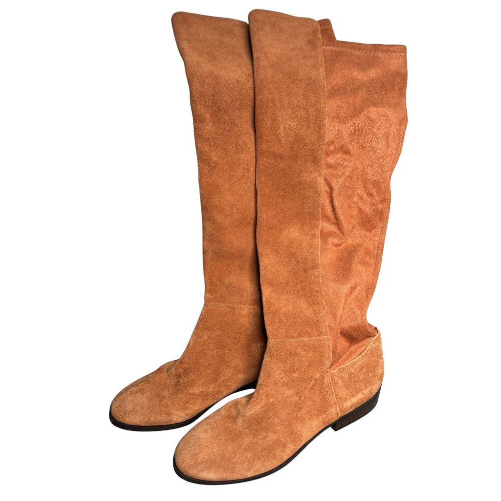 Lucky Brand Adrina Tan Suede Over-the-Knee Flat Boots – Women’s Size 8.5